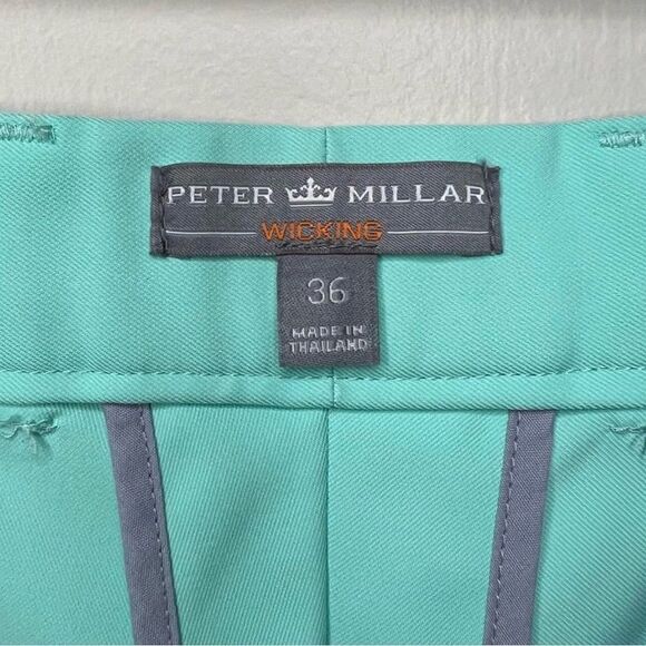 Peter Millar Crown Men's Salem Performance Short Aqua Green Size 36 - Picture 6 of 7
